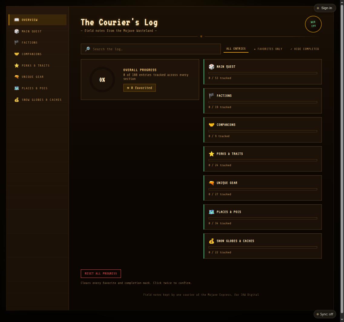 The Courier's Log screenshot